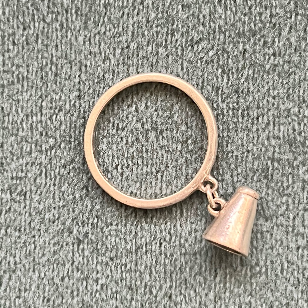 James Avery Megaphone Dangle Ring Charm Size 8 Sterling Silver 925